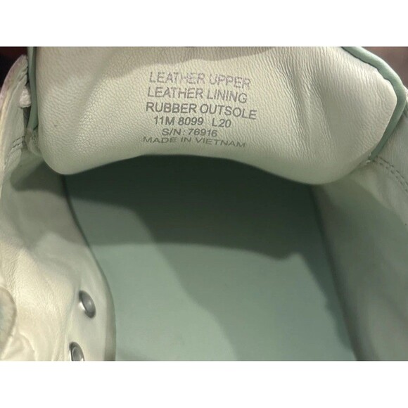 Tory Burch Tory Sneaker Kid Suede & Leather  Size 11 Mint Chip Colorblock - Picture 7 of 9